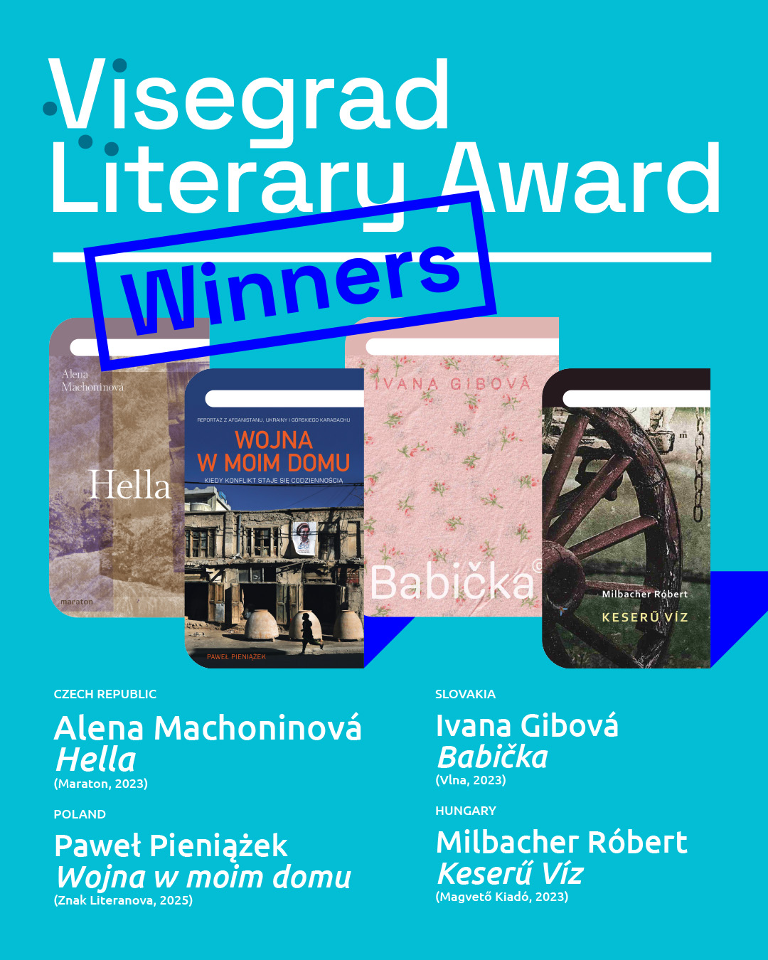 Wyszehradzka Nagroda Literacka 2025: znamy laureatki i laureatów pierwszej edycji prestiżowego wyróżnienia