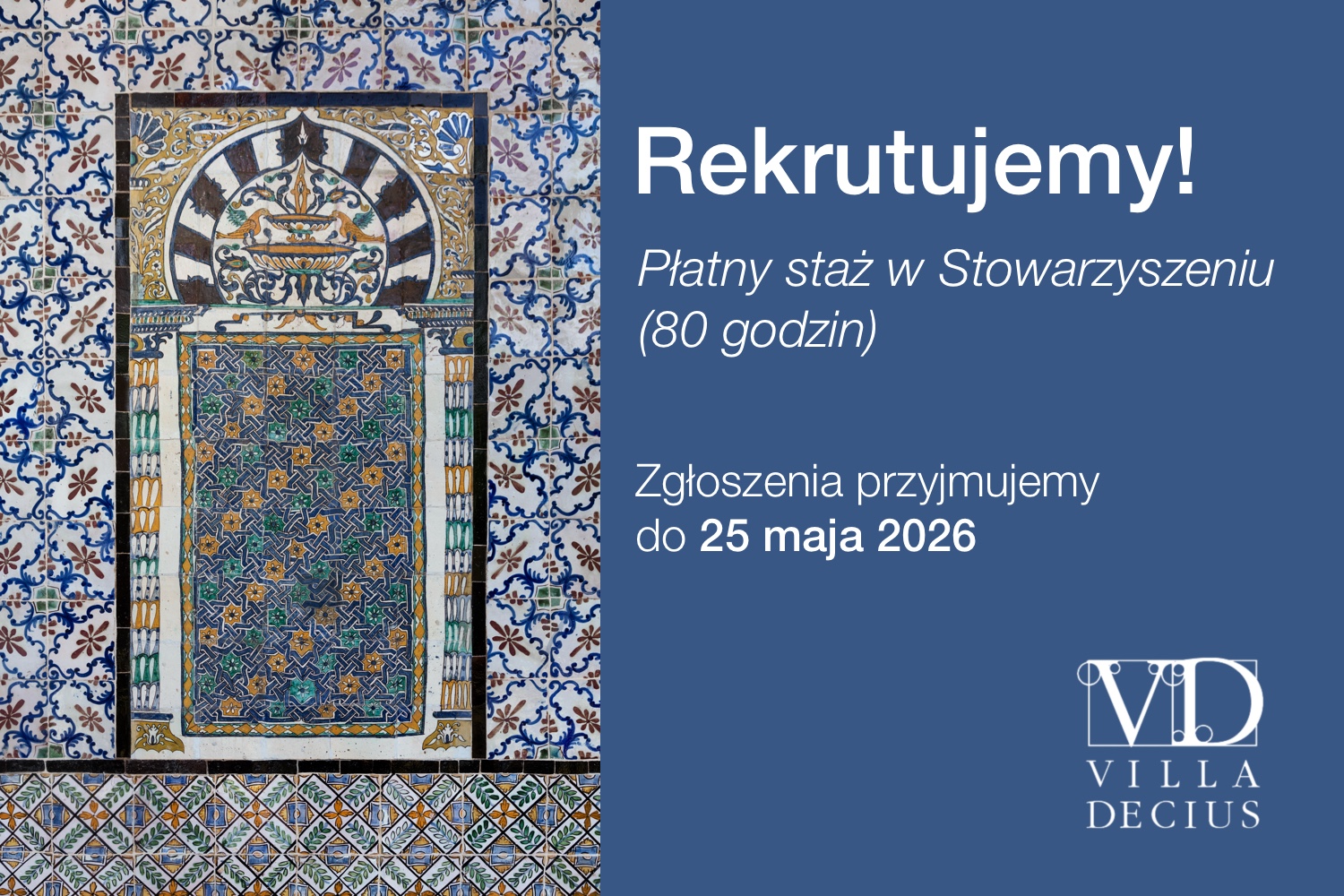 Płatny staż w Willi Decjusza
